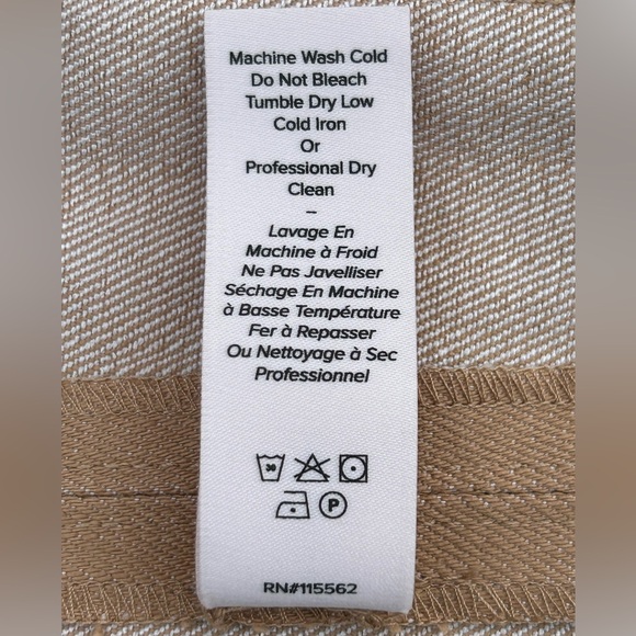 Cinq à Sept Azure Long Wide Leg Jeans Pants in Sahara Tan Trousers Size 6 - Picture 13 of 16